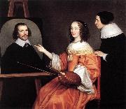 HONTHORST, Gerrit van Margareta Maria de Roodere and Her Parents sg Spain oil painting artist